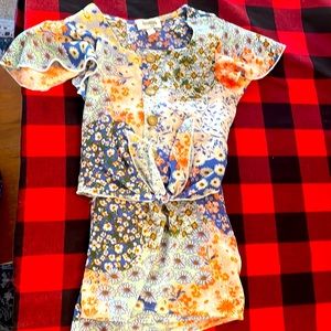 Girls size 10 shirt and skort outfit